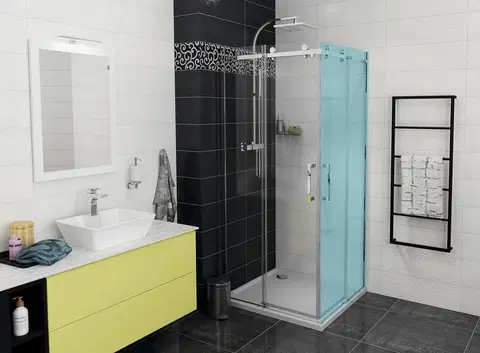 Sprchovacie kúty GELCO - DRAGON sprchové dvere rohový vchod 800 číre sklo GD4280