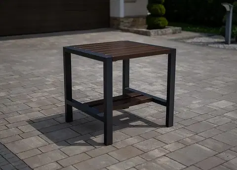 Záhradné stoly Moderný stôl malý palisander