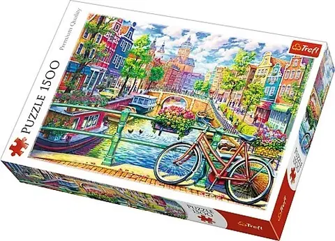 Hračky puzzle TREFL - puzzle Kanál v Amsterdame 1500