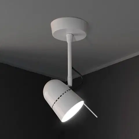 Bodové svetlá Luceplan Luceplan Counterbalance nástenné bodové LED, biela