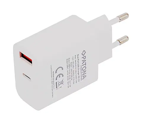 Predlžovacie káble PATONA PATONA - Adaptér s USB a USB-C výstupom 18W Power delivery 