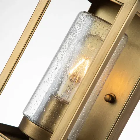 Vonkajšie nástenné svietidlá Quintiesse Vonkajšie svietidlo Atwater lucerna mosadz 35,5 cm