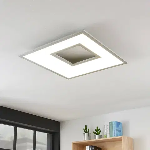 Stropné svietidlá Lucande Stropné LED svietidlo Durun CCT hranaté 60 cm
