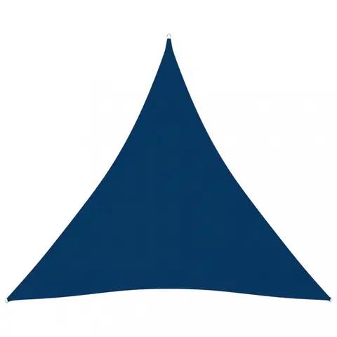 Stínící textilie Tieniaca plachta trojuholníková 4 x 5 x 5 m oxfordská látka Dekorhome Modrá