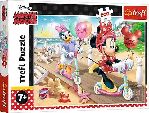 Hračky puzzle TREFL - Puzzle 200 Minnie na pláži / Disney Minnie