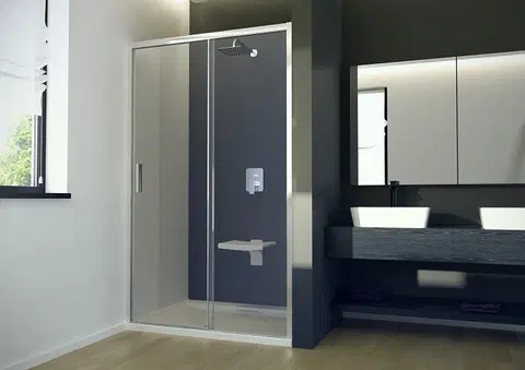Sprchovacie kúty HOPA - Sprchové dvere ACTIS - FARBA rámu - Chróm / Leštený hliník (ALU), Rozmer A - 120 cm, Rozmer C - 195 cm, Smer zatvárania - Univerzálne Ľavé / Pravé, Výplň - Číre bezpečnostné sklo - 8 mm BCACT12CC