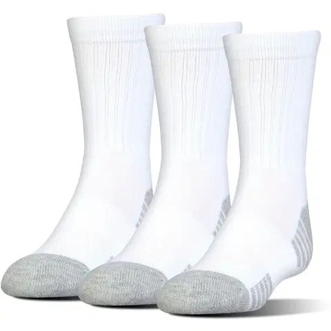 Pánske ponožky Pánske ponožky Under Armour HeatGear Tech Crew 3 páry White - L (41-46)