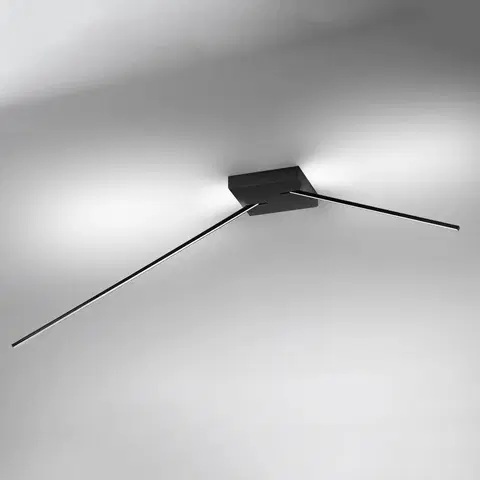 Stropné svietidlá ICONE ICONE Spillo - Stropné svietidlo s LED 2-ramenné čierne