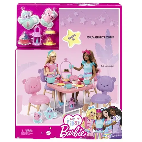Hračky bábiky MATTEL - Barbie Moja Prvá Barbia Čajová Party Herný Set