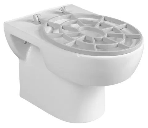 Kúpeľňa SAPHO - Výlevka keramická závesná s roštom 36x52cm, biela VKZ02