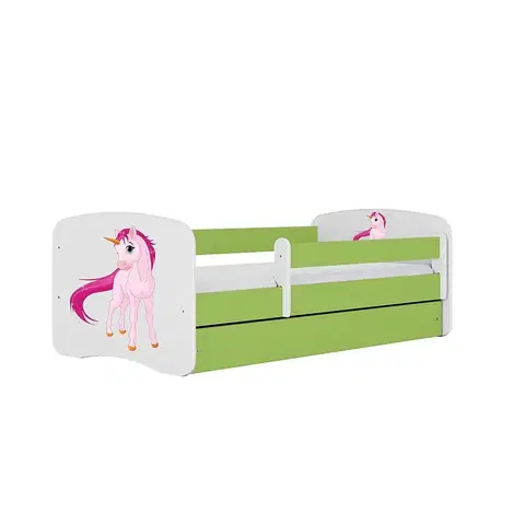 Jednolôžkové postele Detská Posteľ. Babydreams+Sz+M Zelená 80x160 Jednorožec
