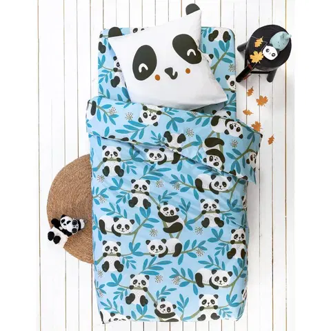 Bavlnené Detská posteľná bielizeň Tao s motívom panda, bio bavlna