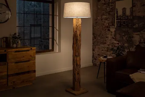 Stojace lampy LuxD 25460 Dizajnová stojanová lampa Nash sivá Stojanové svietidlo