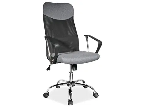 Kancelárske stoličky K-025 kancelárske kreslo, čierna, šedá
