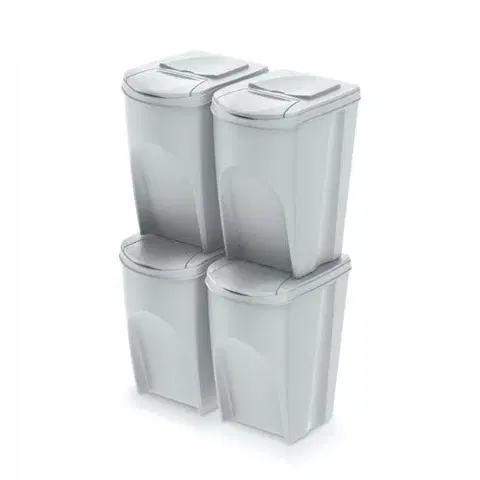 Odpadkové koše Kôš na triedený odpad Sortibox 35 l, 4 ks, popolavo sivá
