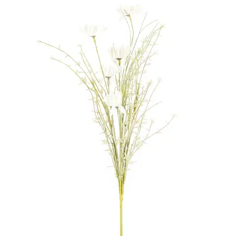 Kvety Umelé lúčne kvetiny 50 cm, biela
