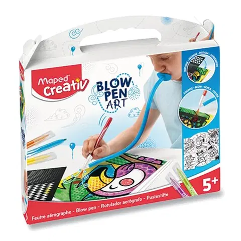 Hračky MAPED - Kreatívna sada CREATIV Blowpen Pop Art, sada 6 ks