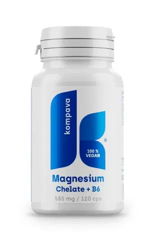 Horčík (Magnézium) Magnesium Chelate + B6 - Kompava 120 kaps.