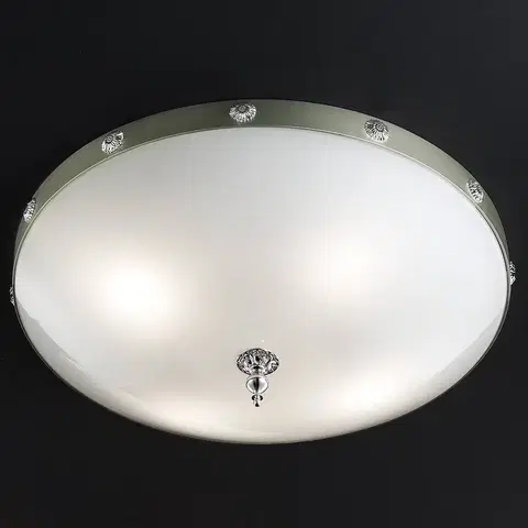 Stropné svietidlá Masiero Sklenené stropné svietidlo Elegantia v chróme
