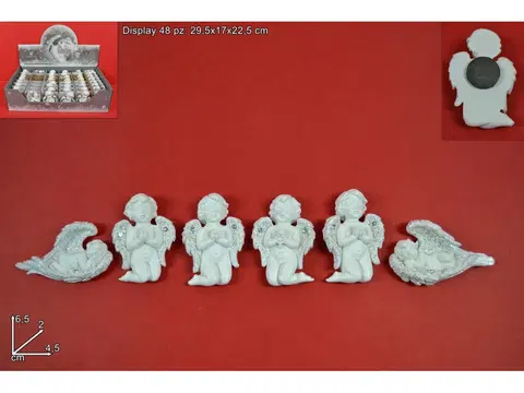 Sošky, figurky - anjeli MAKRO - Anjel s magnetkou 6,5cm rôzne druhy