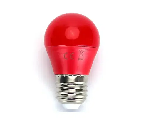 LED osvetlenie  B.V. LED Žiarovka G45 E27/4W/230V červená -  