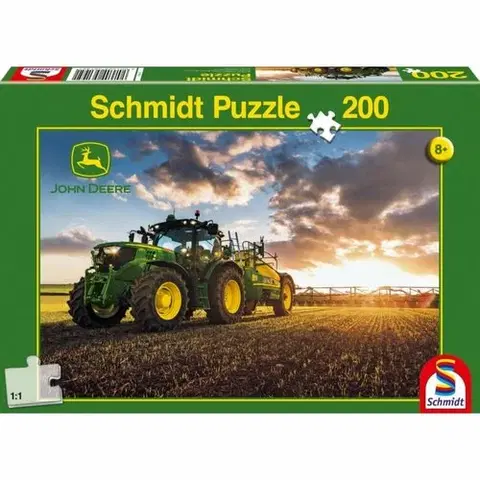 Puzzle Schmidt Traktor John Deere 6150R 200 dielov puzzle