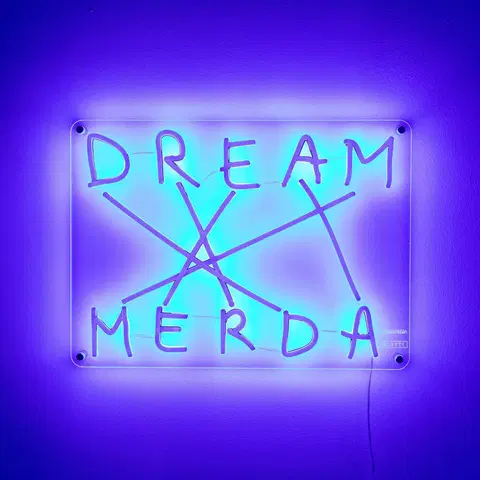 Vnútorné dekoratívne svietidlá SELETTI Dekoračné nástenné LED svetlo Dream-Merda, modrá