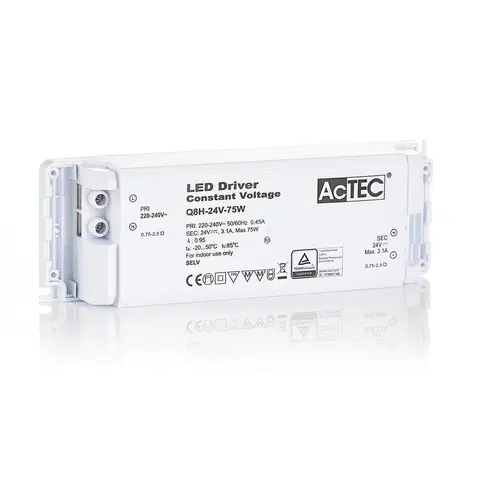 Napájacie zdroje s konštantným napätím AcTEC AcTEC Q8H LED budič CV 24V, 75 W
