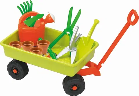Hračky na záhradu ANDRONI - Záhradný vozík s doplnkami - dĺžka 52 cm