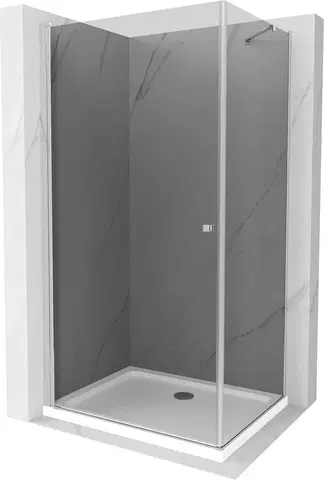 Vane MEXEN/S - Pretória sprchovací kút 90x100 cm, grafit, chróm + sprchová vanička vrátane sifónu 852-090-100-01-40-4010