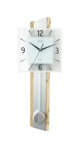 Hodiny Drevené kyvadlové hodiny JVD NS19030.1 s plynulým chodom, 63,5 cm