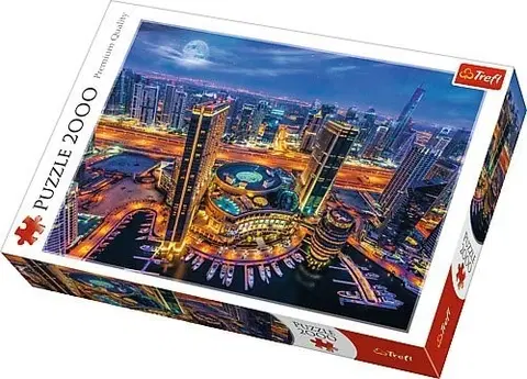 Hračky puzzle TREFL - Puzle Svetlá Dubaja 2000