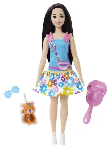 Hračky bábiky MATTEL - Barbie HLL18 Moja Prvá Barbie Bábika – Čiernovláska s Líškou