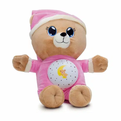 Hračky Teddies Plyšový medvedík Uspávačik 32 cm, ružová