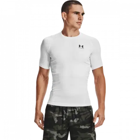 Funkčné oblečenie Under Armour Kompresné tričko HG Armour Comp SS White  L