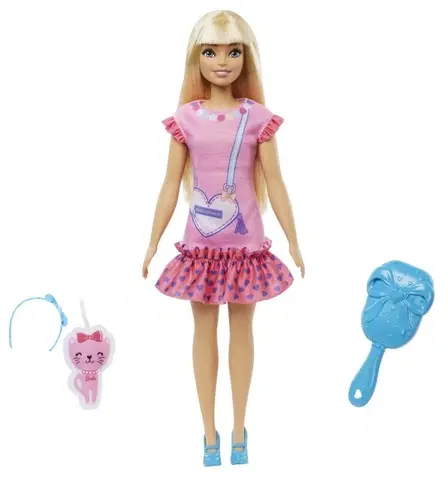 Hračky bábiky MATTEL - Barbie HLL18 Moja Prvá Barbie Bábika –Blondýnka s mačiatkom