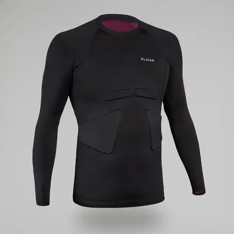 surf Pánske tričko anti UV na surfovanie čierno-bordové