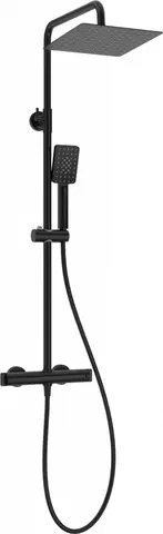 Sprchy a sprchové panely DEANTE - Therm čierna - Sprchový stĺp, so sprchovou batériou, termostat NAC_N4HT