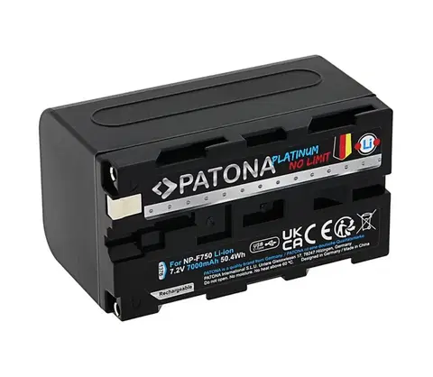 Predlžovacie káble PATONA PATONA - Aku Sony NP-F750/F770/F950 7000mAh Li-Ion Platinum USB-C nabíjanie 
