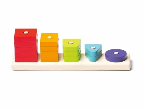 Náučné hračky CUBIKA - 15320 Triedime tvary VI - drevená skladačka 16 dielov
