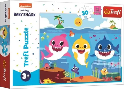 Hračky puzzle TREFL - Puzzle 30 - Podmorský svet žralokov / Viacom Baby Shark