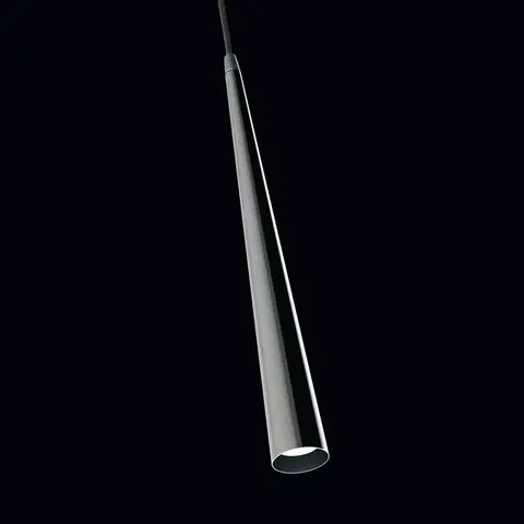 Závesné svietidlá B.lux Štíhle závesné svietidlo LED Micro S50, čierne
