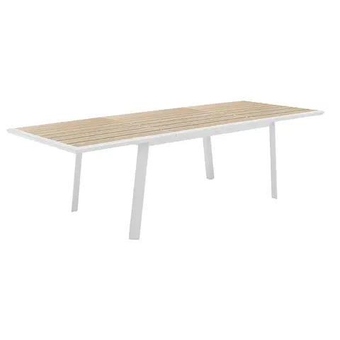 Stolčeky Hliníkový stôl NOVARA 170/264 cm (biela)