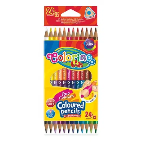 Hračky PATIO - Colorino pastelky dvojfarebné 24 farieb