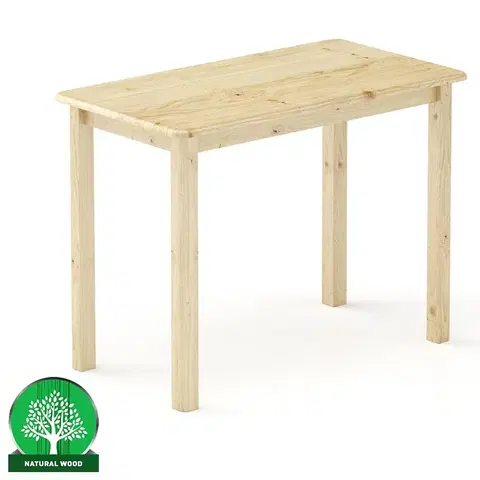 Borovicové stoly Stôl borovica ST104-100x75x55 prírodné