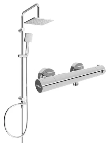 Sprchy a sprchové panely MEXEN/S - Tord sprchový stĺp vrátane sprchovej termostatickej batérie Kai, chróm 77100200-00