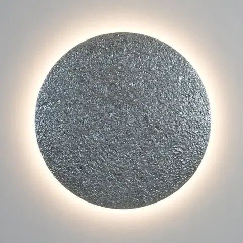 Nástenné svietidlá Holländer Nástenné svietidlo LED Meteor, strieborná farba, Ø 100 cm, železo