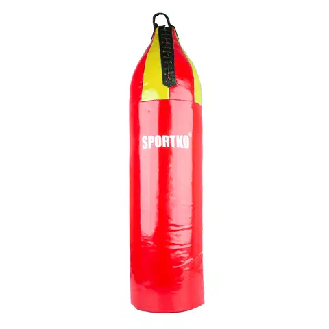 Boxovacie vrecia a hrušky Detské boxovacie vrece SportKO MP7 24x80 cm / 10kg červeno-žltá