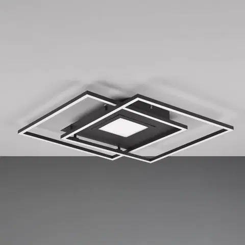 Stropné svietidlá Trio Lighting Stropné LED svetlo Via CCT stmieva remote čierna