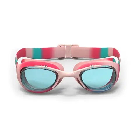 plávanie Plavecké okuliare Xbase Dye veľkosť S s čírymi sklami ružové